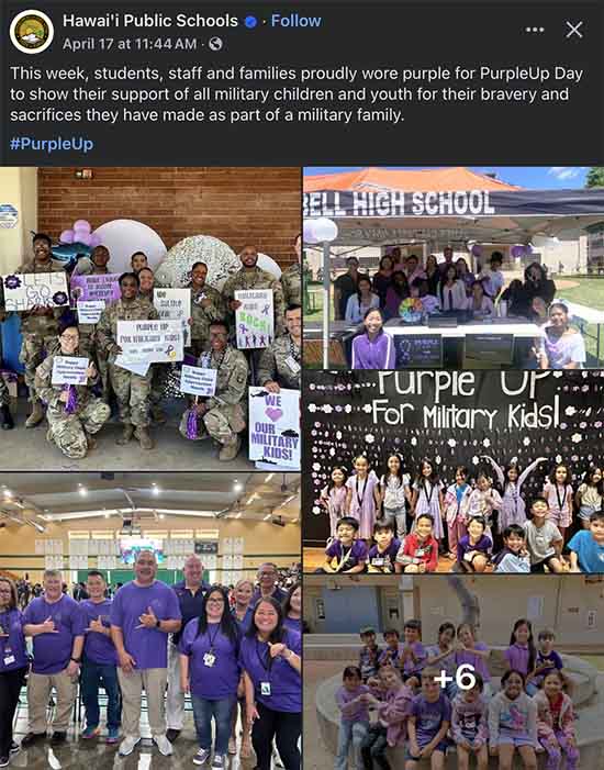 PURPLE UP for Americas Heroes